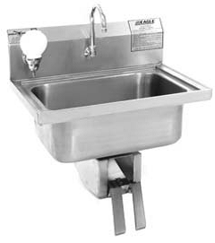 Single base sink with pedals